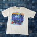 Vintage Human I Tees Scuba Shirt Adult Medium White Ocean Diver Down Tropical Fish Tee Mens
