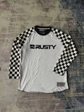 Rusty Checkered 3 Quaters Sleeve T Shirt