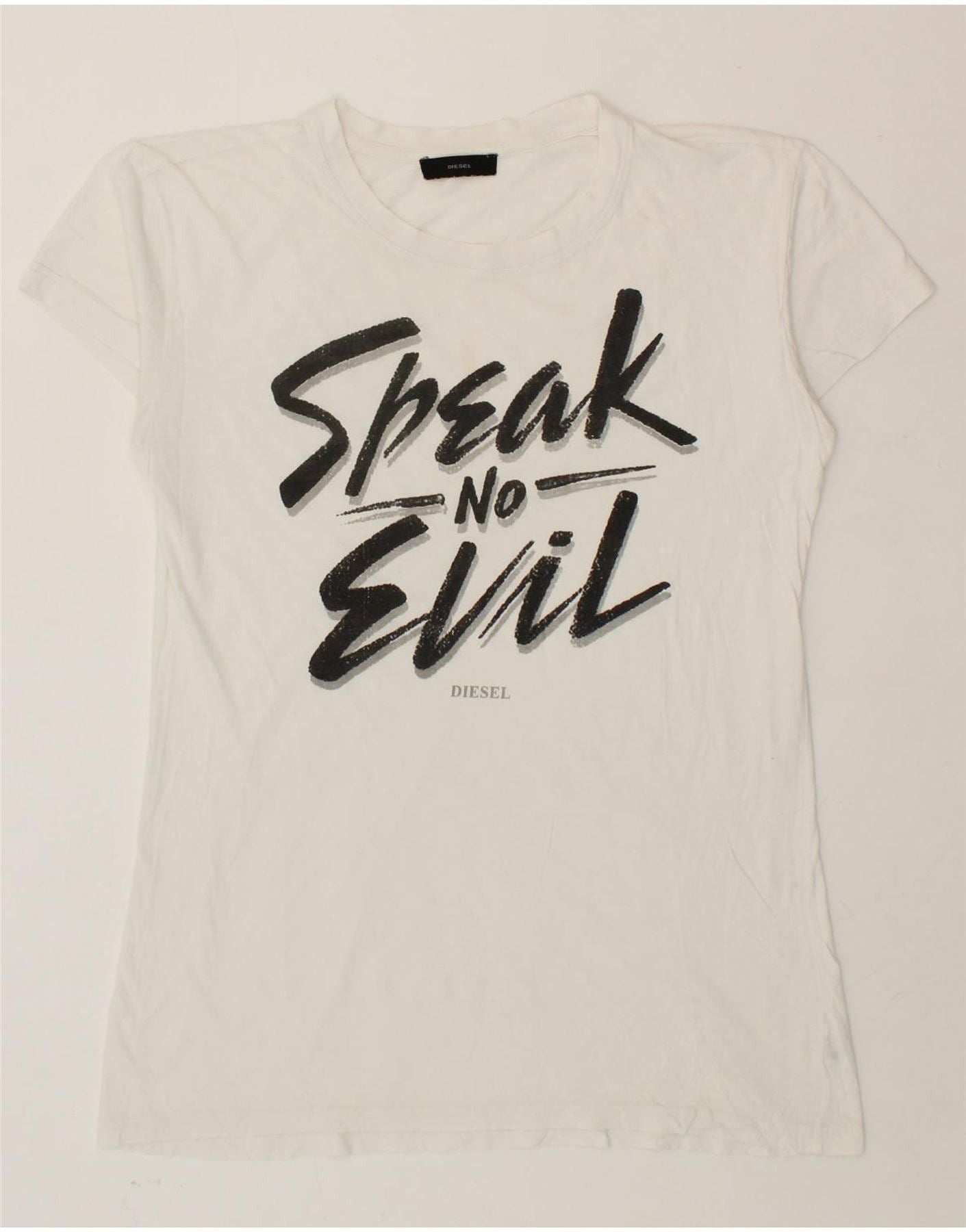 Diesel Womens Graphic T Shirt Top Uk 18 Xl White Hoodie, Sweatshirt | FlexRushtees.com