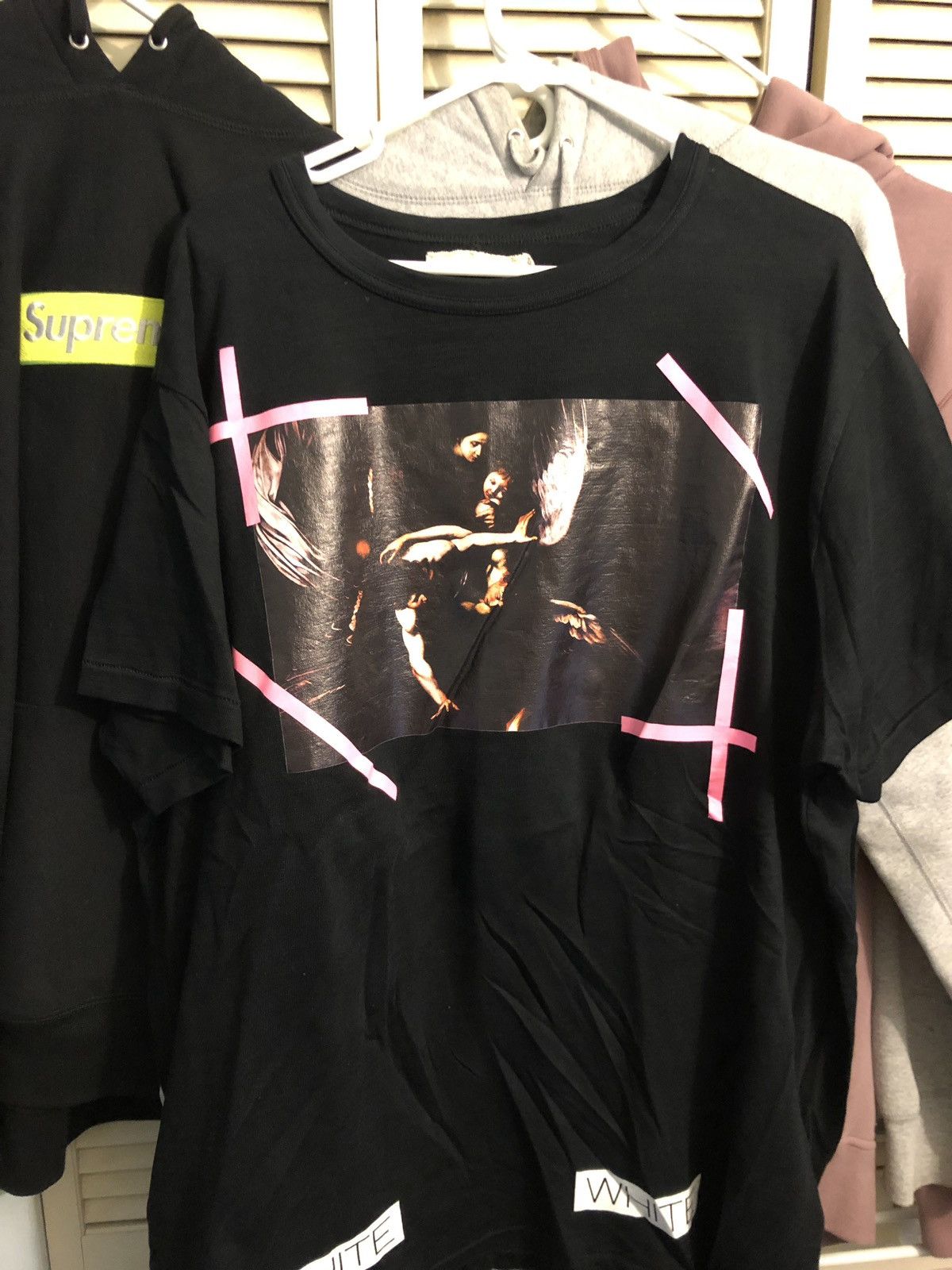 White Off White Black Tee Hoodie, Sweatshirt | FlexRushtees.com