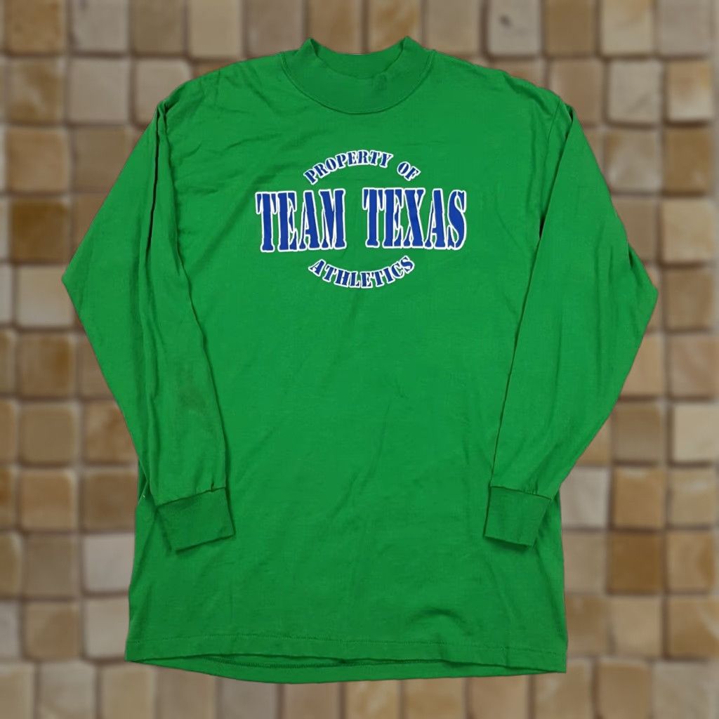 Vintage Duke Team Texas Green Long Sleeve Men S Xl Athletic College Retro T Shirt