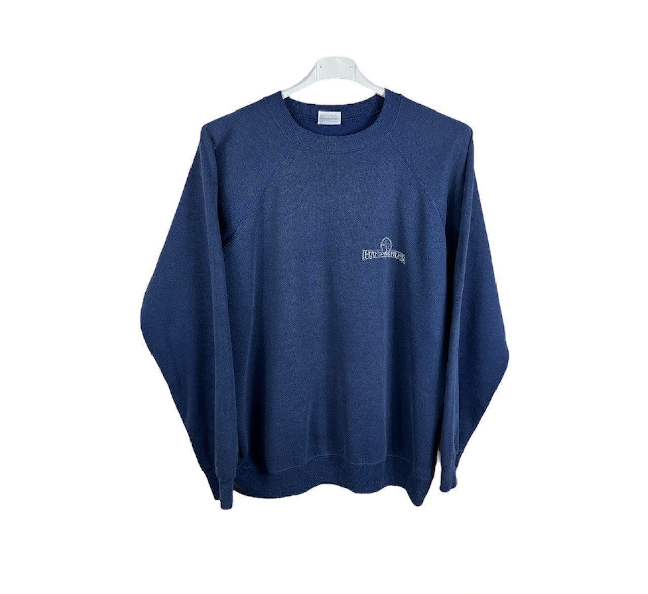 Vintage 80s Hanes Sun Faded Navy Sweatshirt Hand Made Films