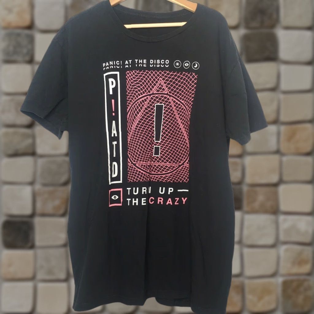 Vintage Panic At The Disco T Shirt Women 3xl Black Short Sleeve Crew Neck 100 Cotton Band Graphic Pr Hoodie, Sweatshirt