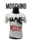 Designer Vtg Moshino Aw2008 Bonds With Designers Love Peace Sz S Tee Hoodie, Sweatshirt | FlexRushtees.com