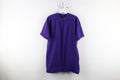 Vintage 60s Russell Athletic Mock Neck T Shirt Purple Usa