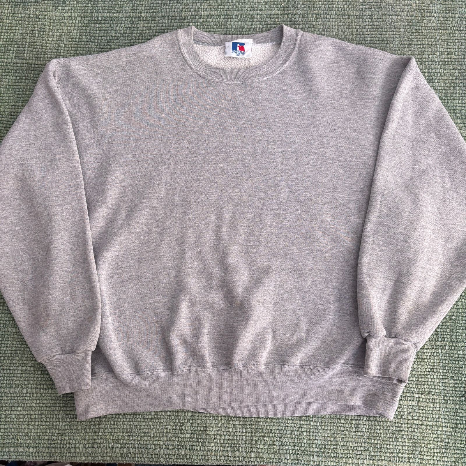 Russell Athletic Vintage 1980s Blank Gray Russell Athletic Sweatshirt Size Xl