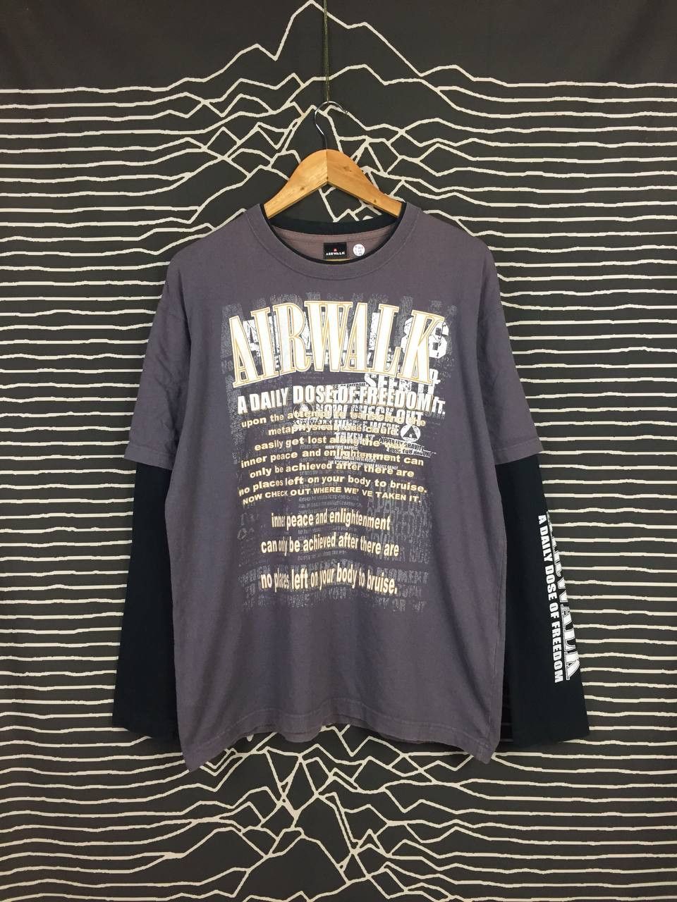 Vintage Vtg 00s Airwalk A Daily Dose Of Freedom Skate Tee Hoodie, Sweatshirt | FlexRushtees.com