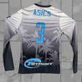 Asics T Street Volleyball Club Shirt Womens Long Sleeve Medium White 3 Dri Fit Breathable Beac