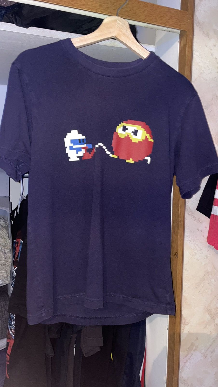 Mens Uniqlo Dig Dug Namco Museum T Shirt Hoodie, Sweatshirt | FlexRushtees.com