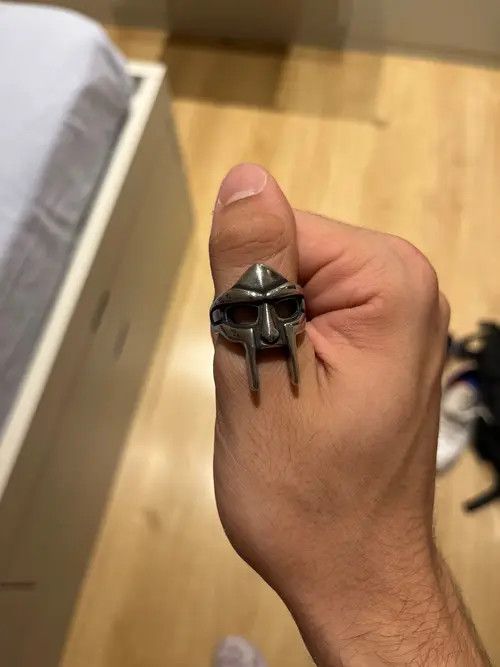 Aoka Mf Doom Custom Made Silver Tone Ring