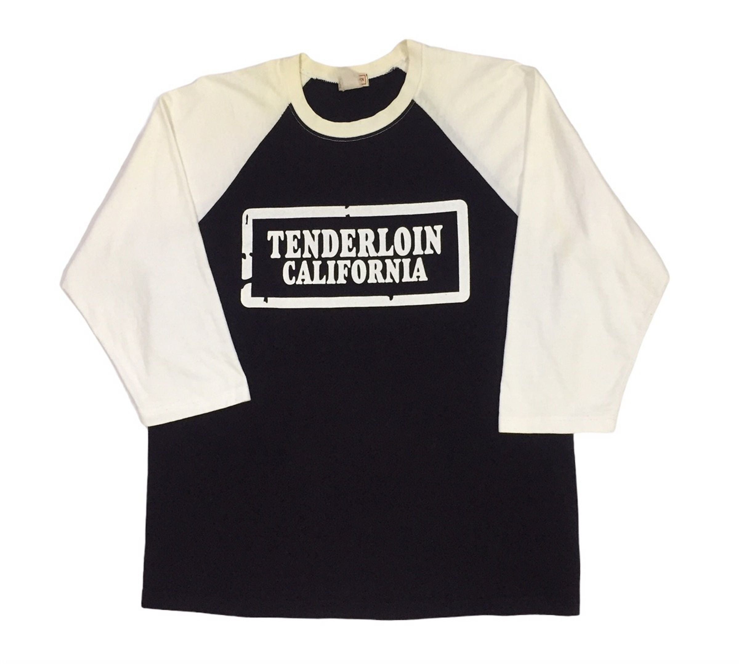 X Vintage Tenderloin California Logo 3 Quater Brand Tshirt