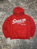 Vintage Y2k Snap On Tools Red Boxy Hoodie Sweatshirt T-Shirts | FlexRushtees.com