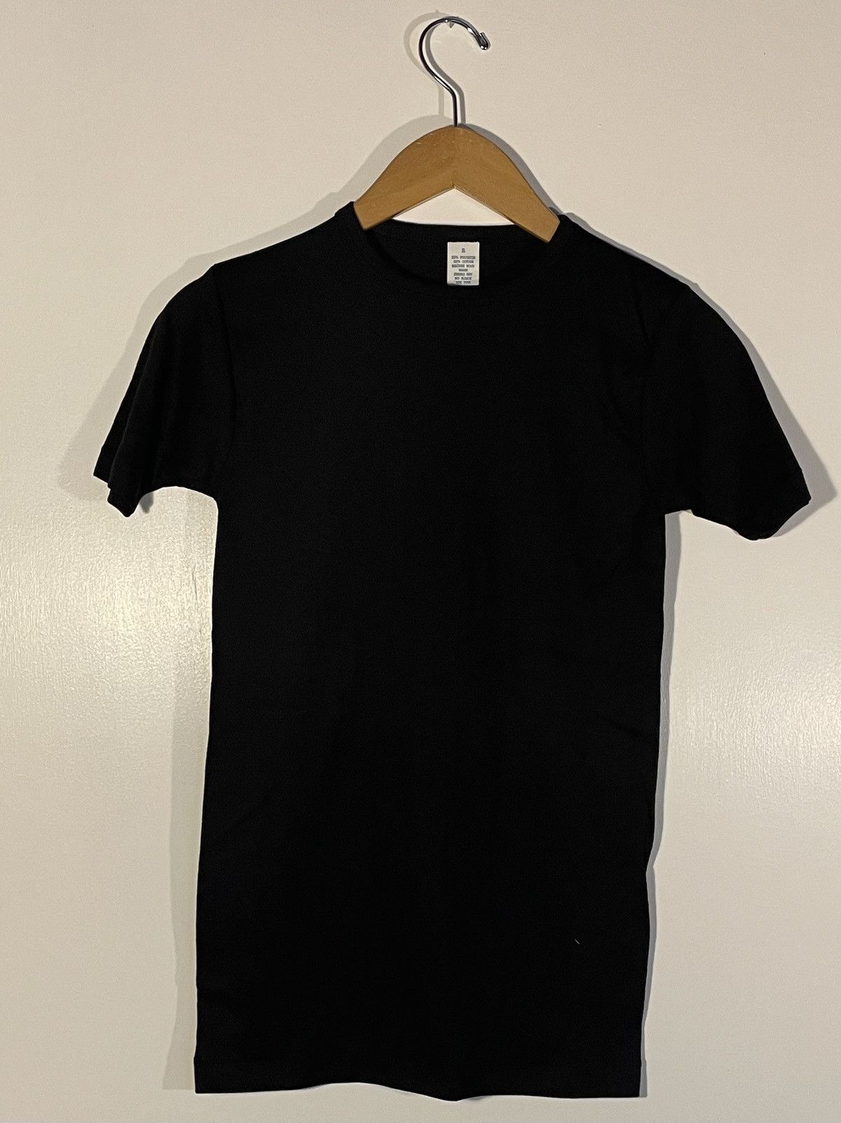 Vintage 70s Blank Black Tee Nos