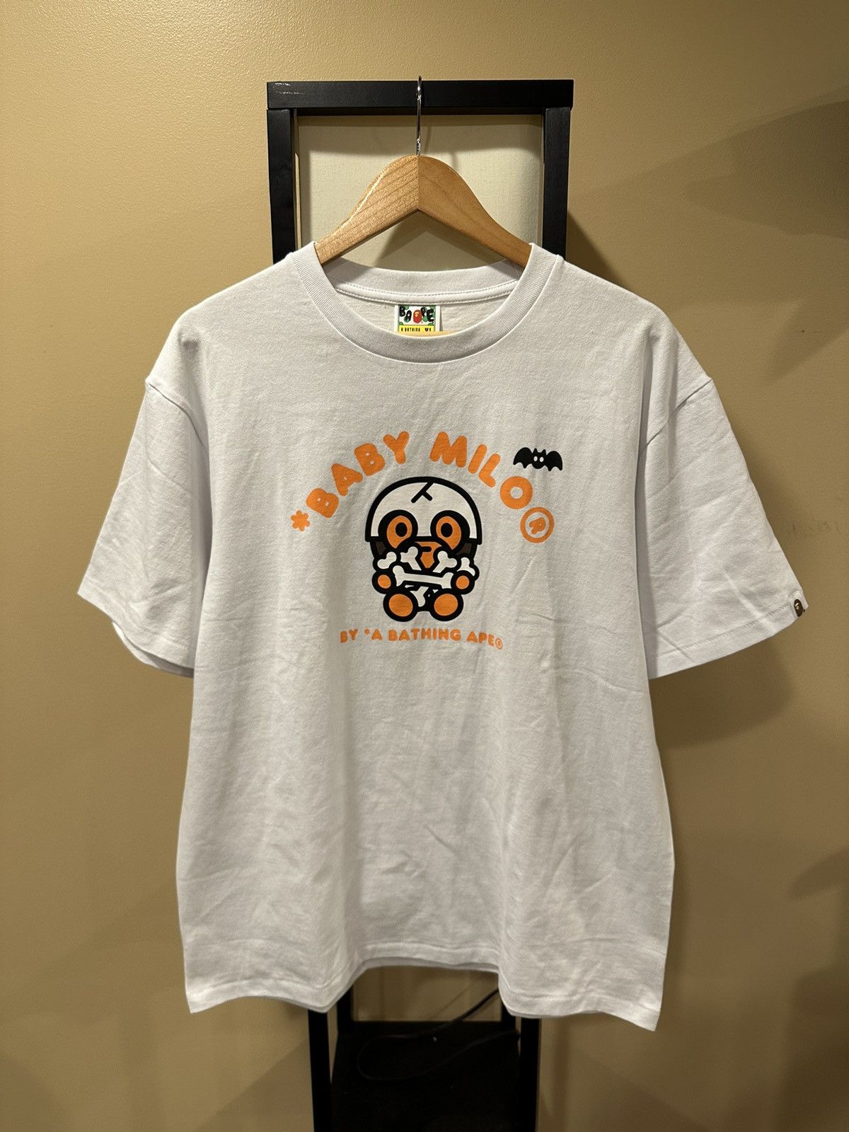 Bape Baby Milo Halloween Bones Bats White T Shirt Hoodie, Sweatshirt | FlexRushtees.com