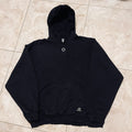 Vintage Black Custom Russell Athletic Black Blank Hoodie