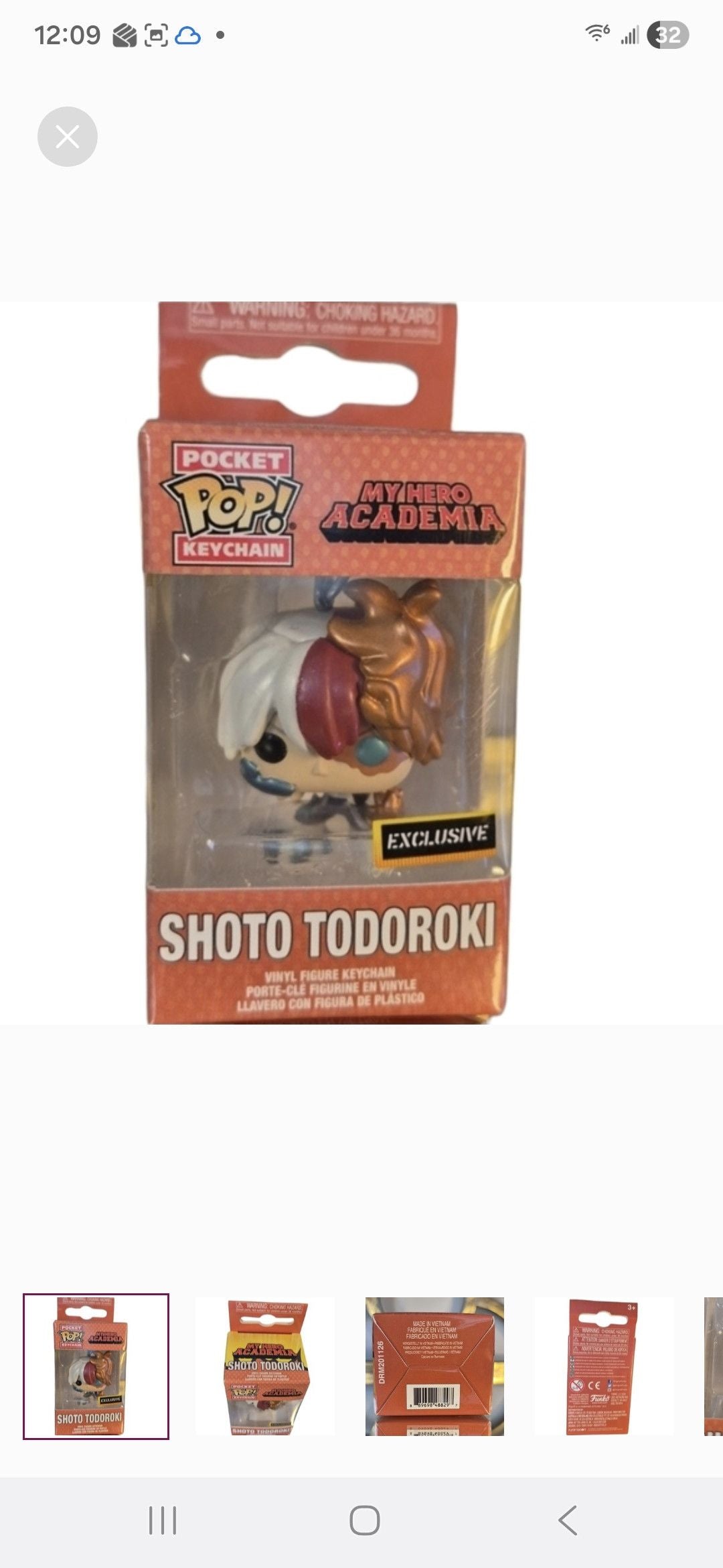 My Hero Academia Shoto Todoroki Pocket Pop Keychain