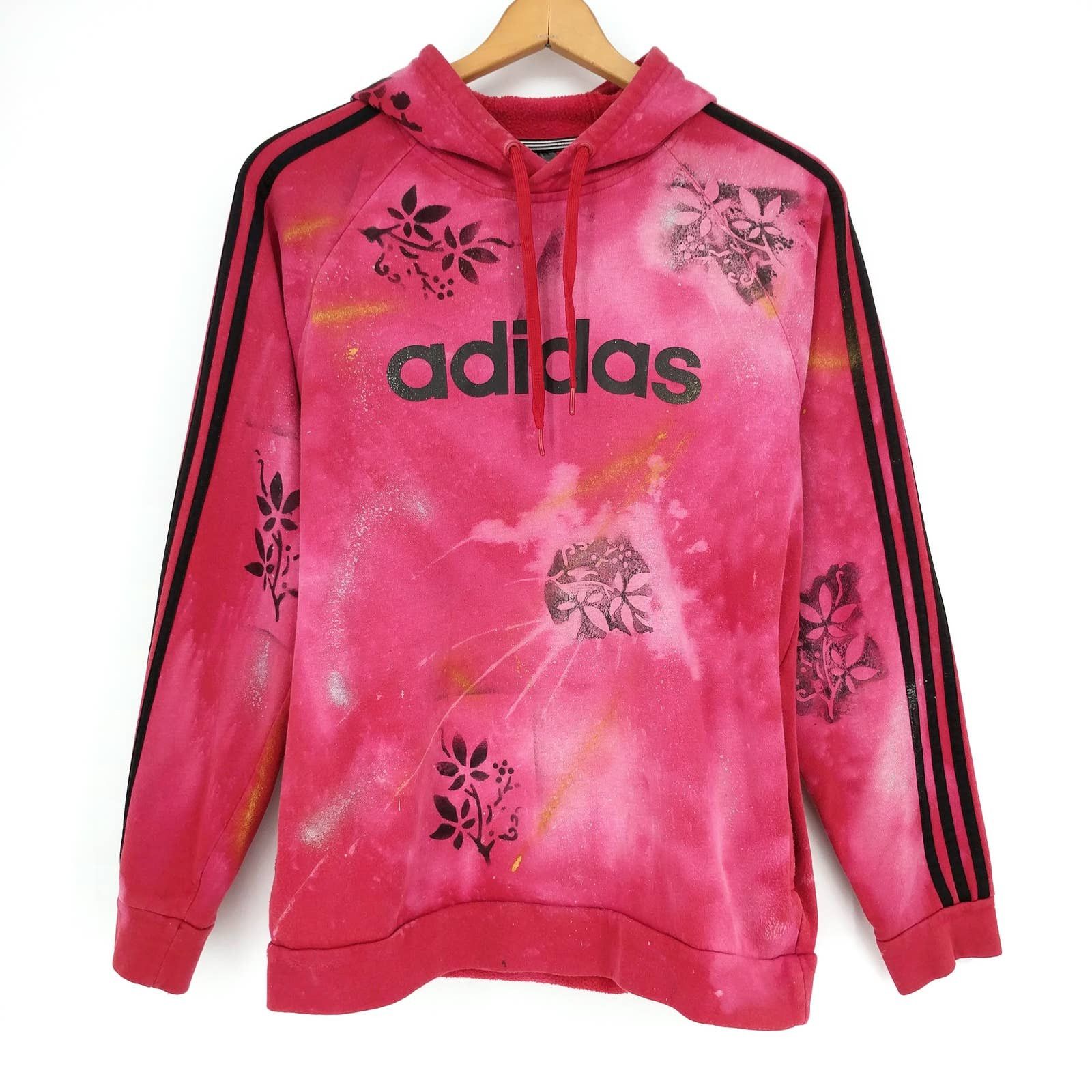 Adidas Custom Painter Hoodie Sweatshirt Animals Flower Print