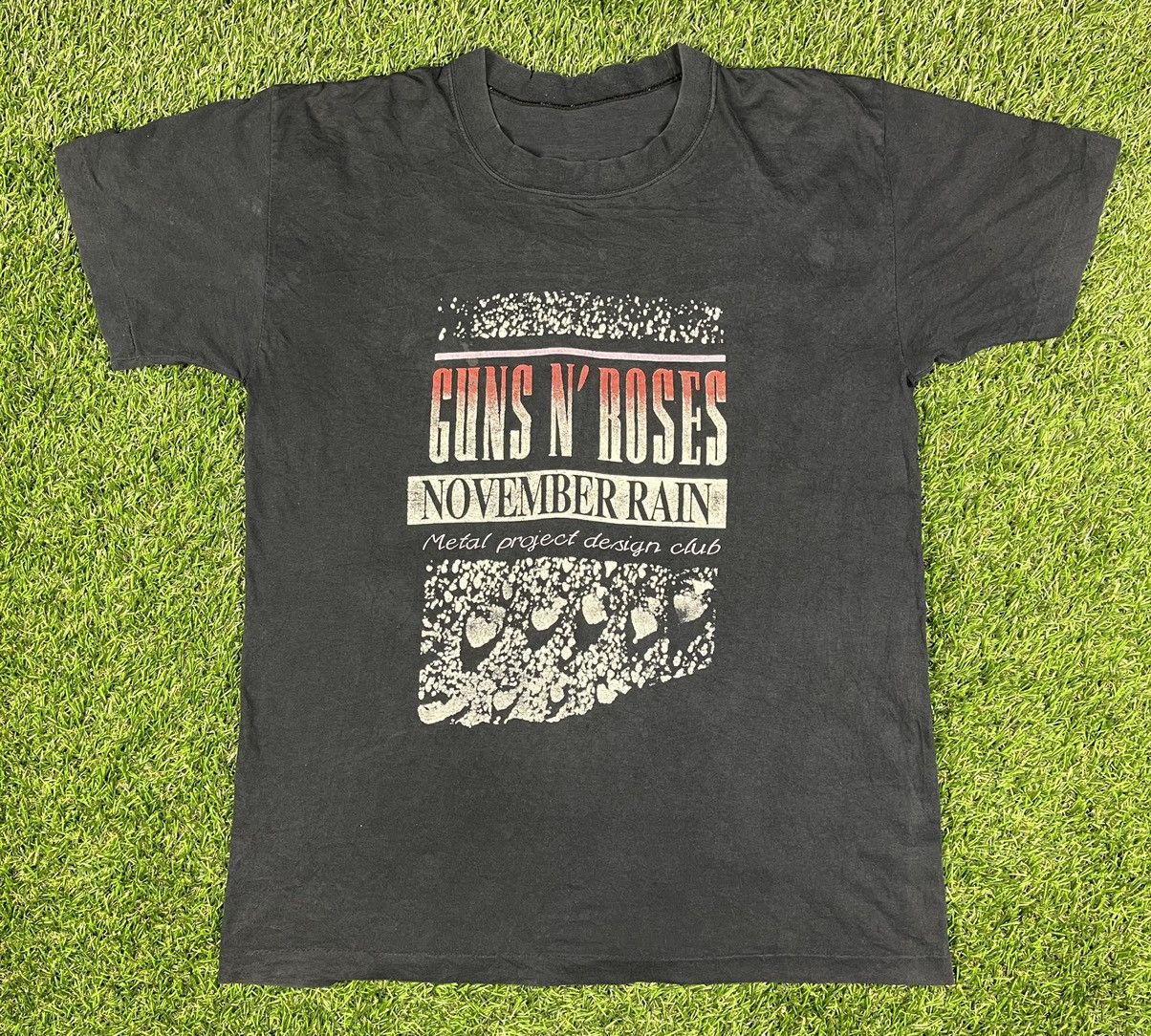 Rap Tees X Vintage Vintage 90s Gnr November Rain Metal Project Bootleg Tee Hoodie, Sweatshirt | FlexRushtees.com