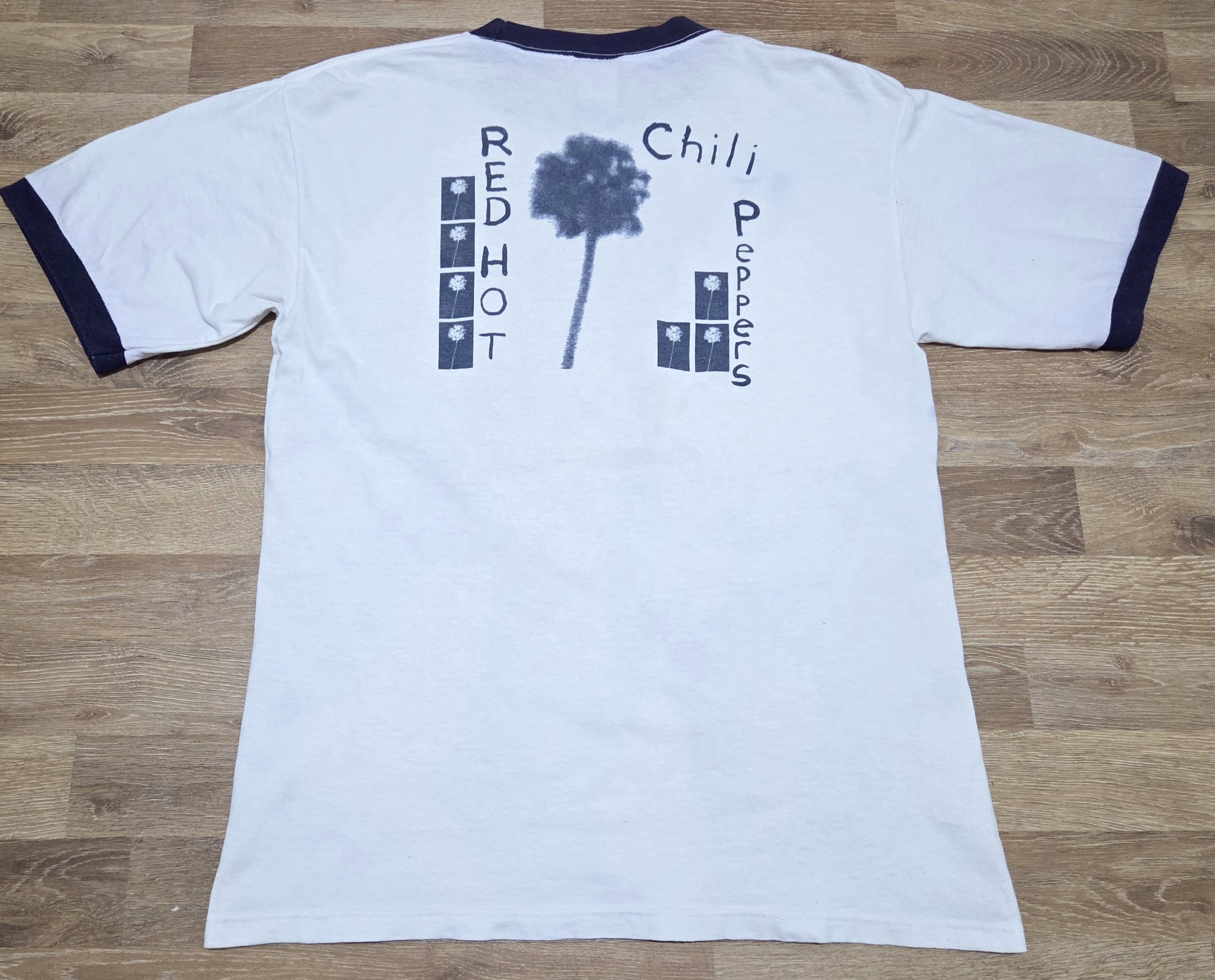Band Tees Vintage Rhcp Red Hot Chili Peppers Band Giant Promo T Shirt Hoodie, Sweatshirt | FlexRushtees.com