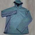 Spyder Hoodie Men Medium Green Gray Pullover Zip 1 4 All Seasons Hooded Logo Embroidered Knit