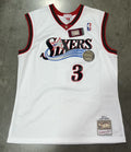 Mitchell Ness Allen Iverson Mitchell Ness 76ers 2000 01 White Jersey