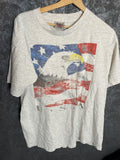 Vintage 1990s American Flag Graphic Tee Hoodie, Sweatshirt | FlexRushtees.com