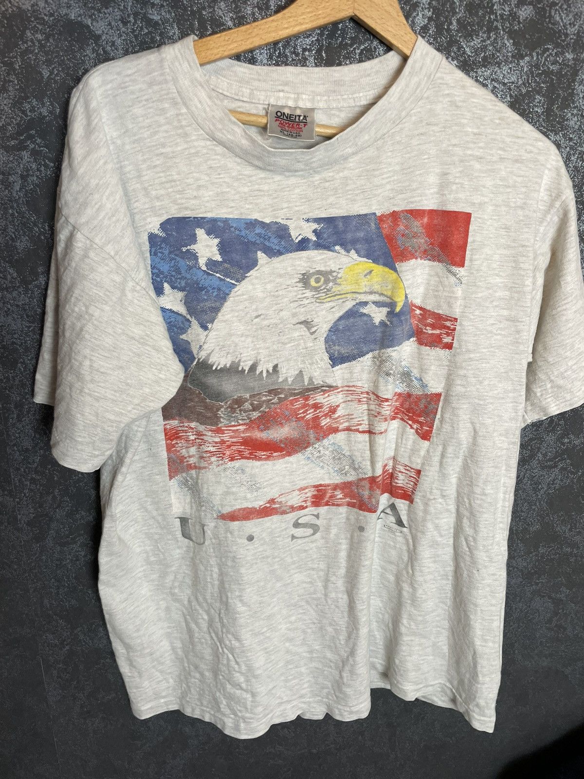Vintage 1990s American Flag Graphic Tee Hoodie, Sweatshirt | FlexRushtees.com