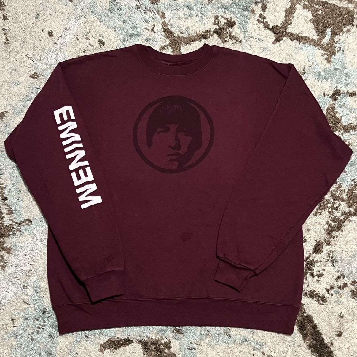 Eminem Slim Shady Face Spellout Crewneck Sweatshirt Size M L T-Shirts, Hoodie | AU16VibeMintTees.com