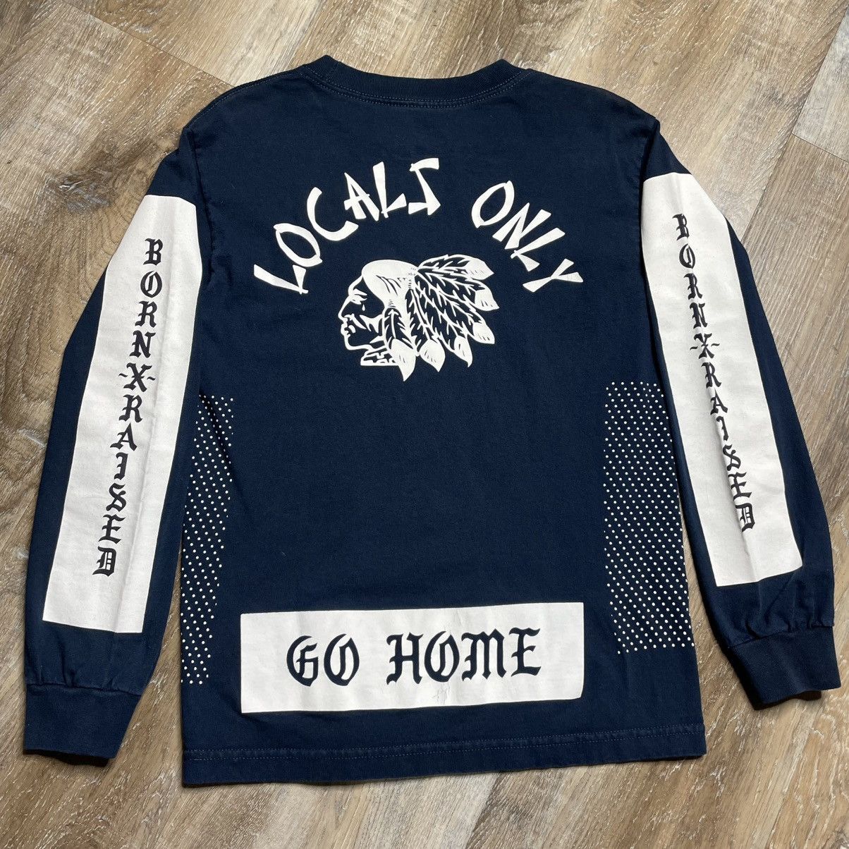 Born X Raised Long Sleeve Tee Shirt Mens Small Dodgers La