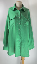 Other The Frankie Shop Green Shirt Ramie Linen Hoodie, Sweatshirt | FlexRushtees.com