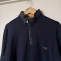 Smith Paul Shark Collar Spellout Navy Blue Quarter Zip Sweater T-Shirts, Hoodie, Sweatshirt | AU16VibeMintTees.com