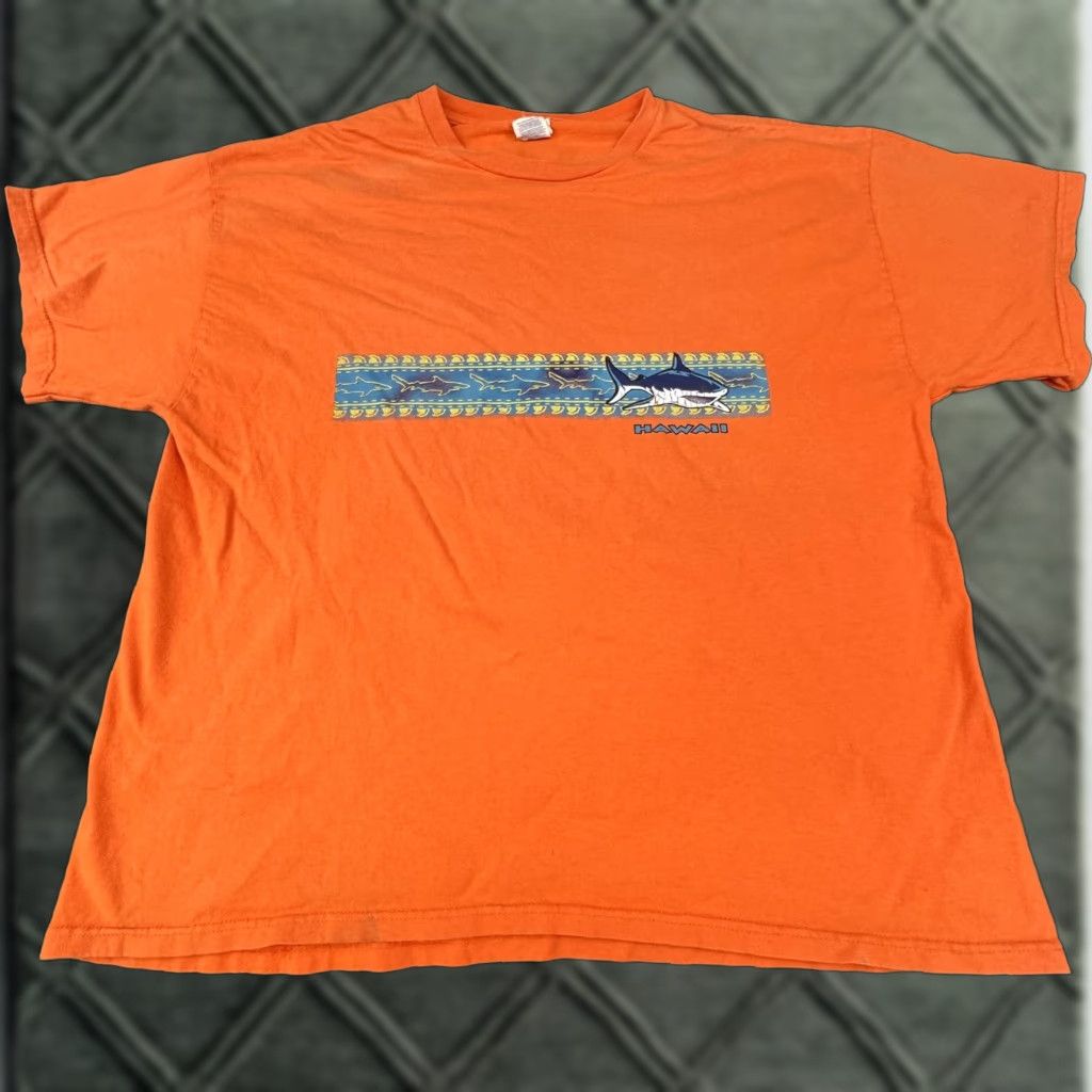 Vintage Hawaii Shark Shirt Mens 2xl Delta Pro Weight Graphic Tee Surf Ocean 90s