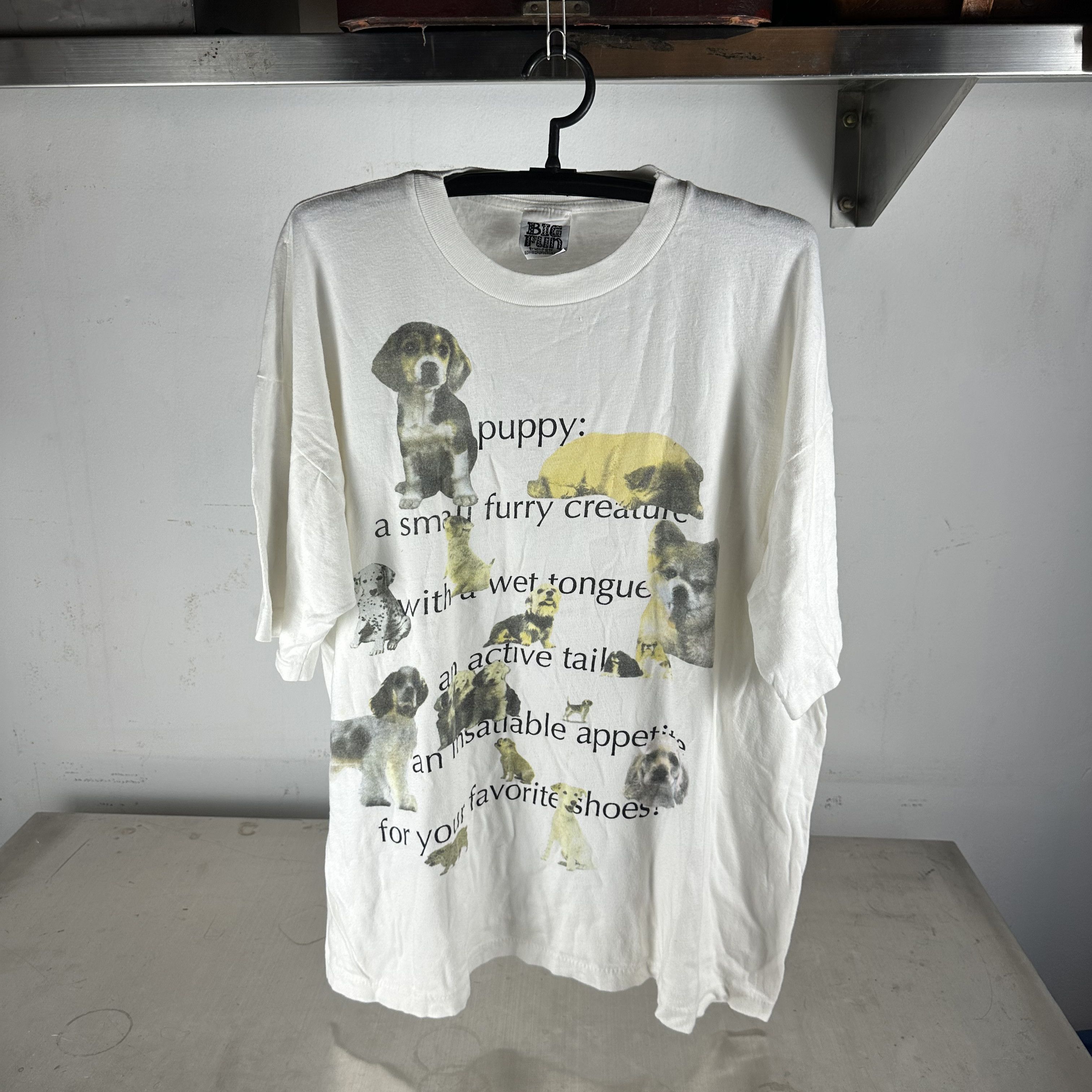 Vintage 1992 Puppy Dogs Typography Graphic T Shirt Hoodie, Sweatshirt | FlexRushtees.com