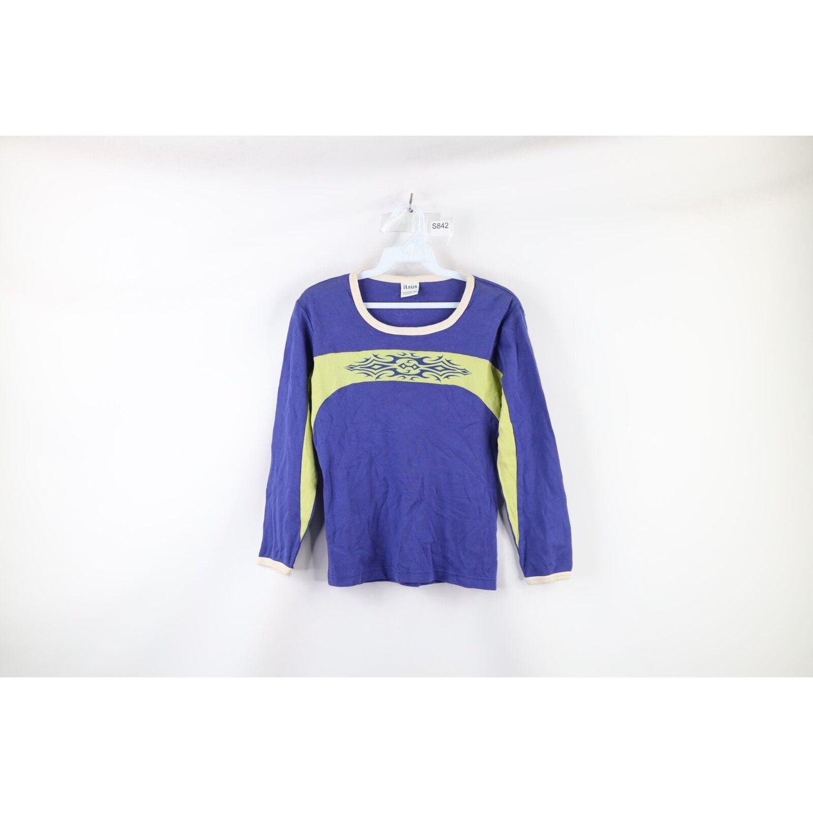 Vintage Y2k Streetwear Faded Ribbed Knit Tribal T Shirt
