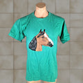Vintage American Spirit Painted Horse Portrait Art Tee Shirt M Shirt Hoodie, Sweatshirt | FlexRushtees.com