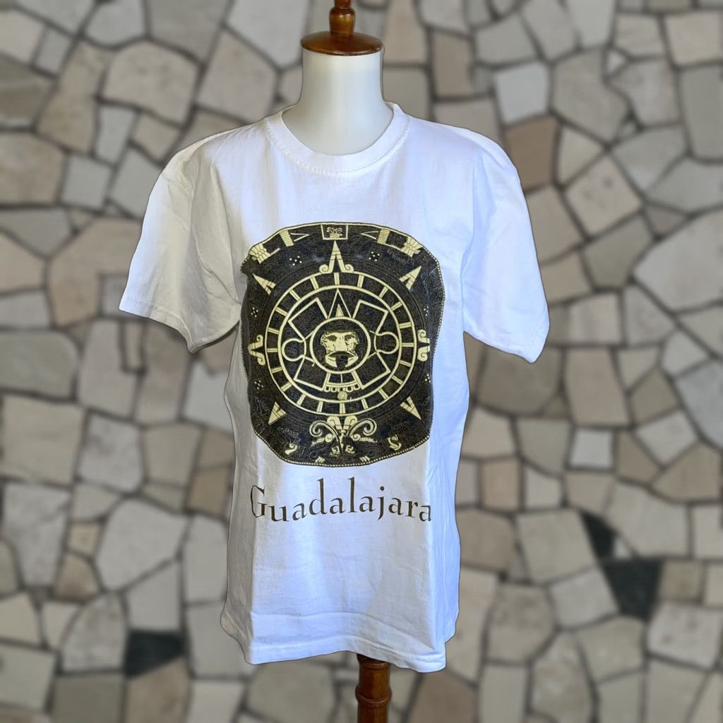 Vintage Jonas Heavy Duty Aztec Pattern T Shirt Adult Medium White Mens