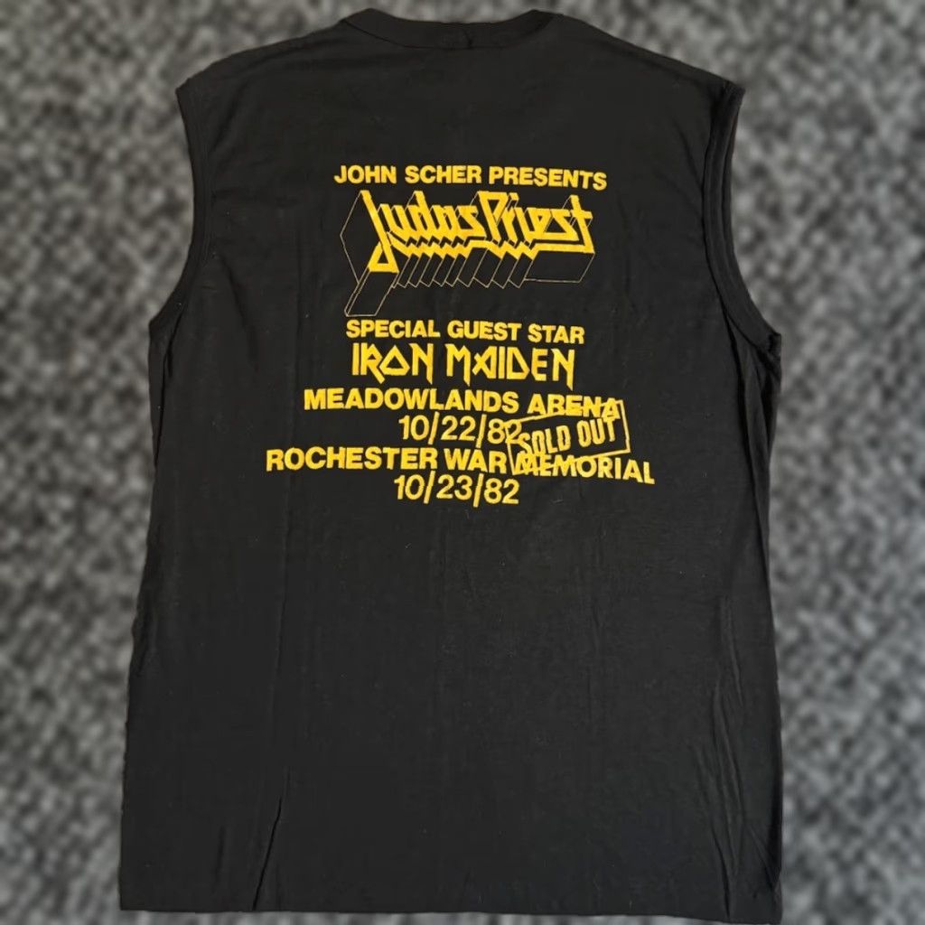 Vintage Judas Priest Iron Maiden Concert T Shirt Xl Black Hoodie, Sweatshirt | FlexRushtees.com