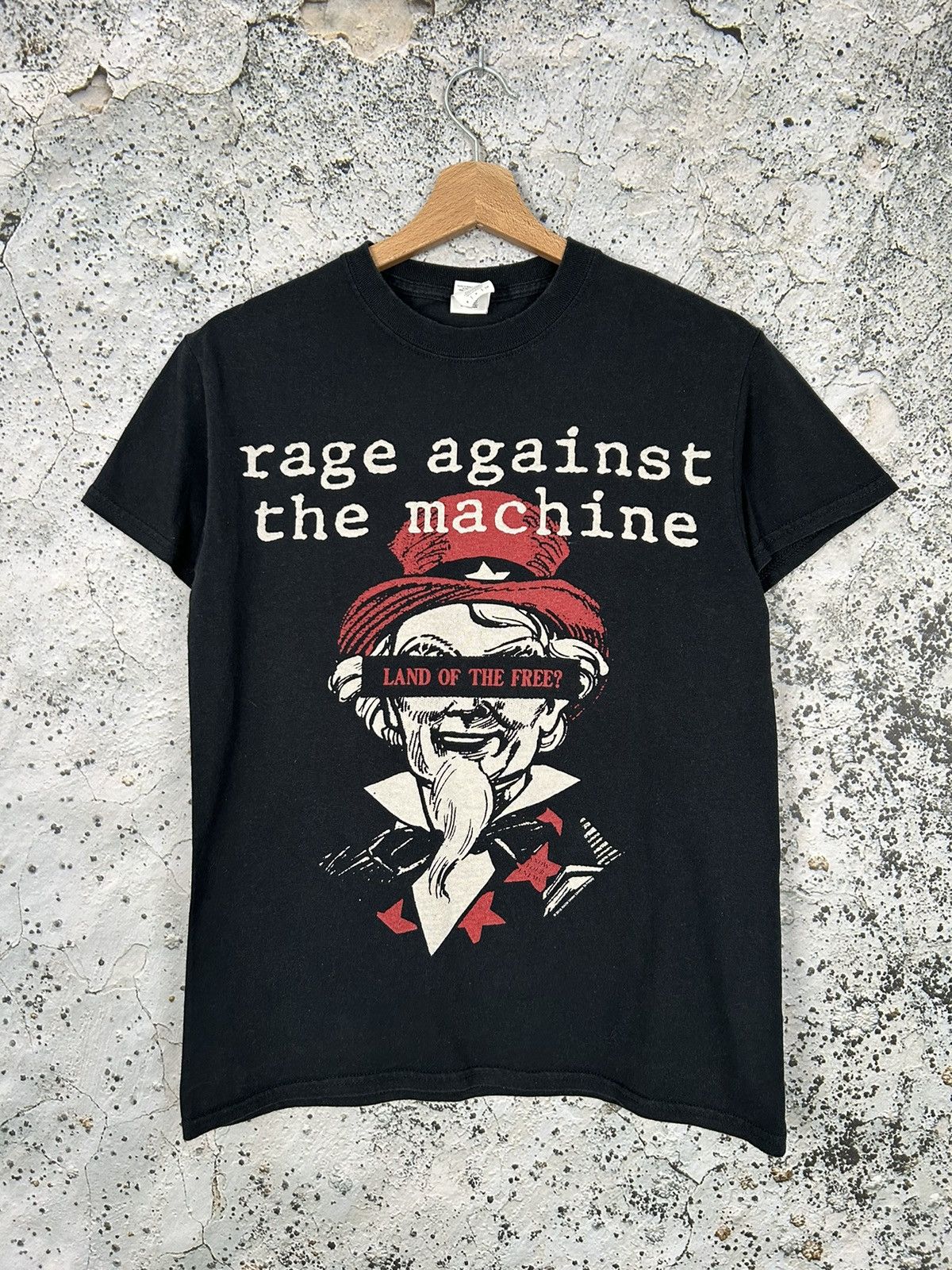 Band Tees Rage Against The Machine Land Of The Free Tour Graphic Tee Hoodie, Sweatshirt | FlexRushtees.com