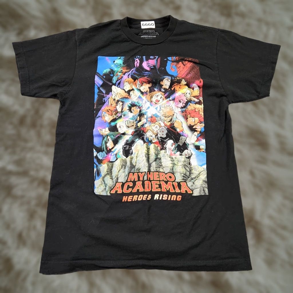 Vintage Funimation Men S T Shirt Anime My Hero Academia Rising Movie Black M Crew Neck Hoodie, Sweatshirt | FlexRushtees.com