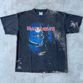 Vintage Y2k Iron Maiden Tultex Bleached Black Band Shirt Hoodie, Sweatshirt | FlexRushtees.com