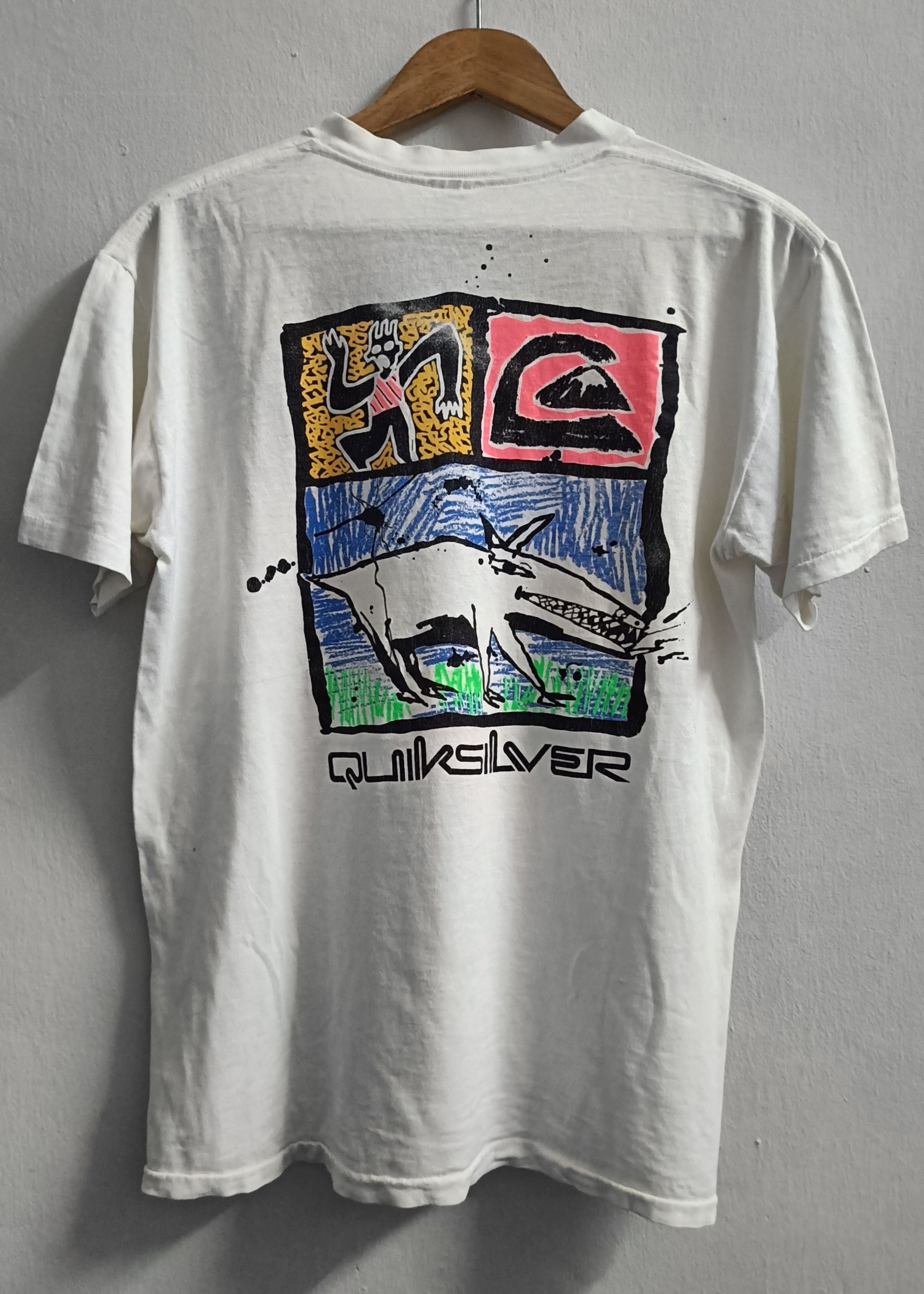 Rare Vintage 80s Quiksilver Surf Tee Hoodie, Sweatshirt | FlexRushtees.com