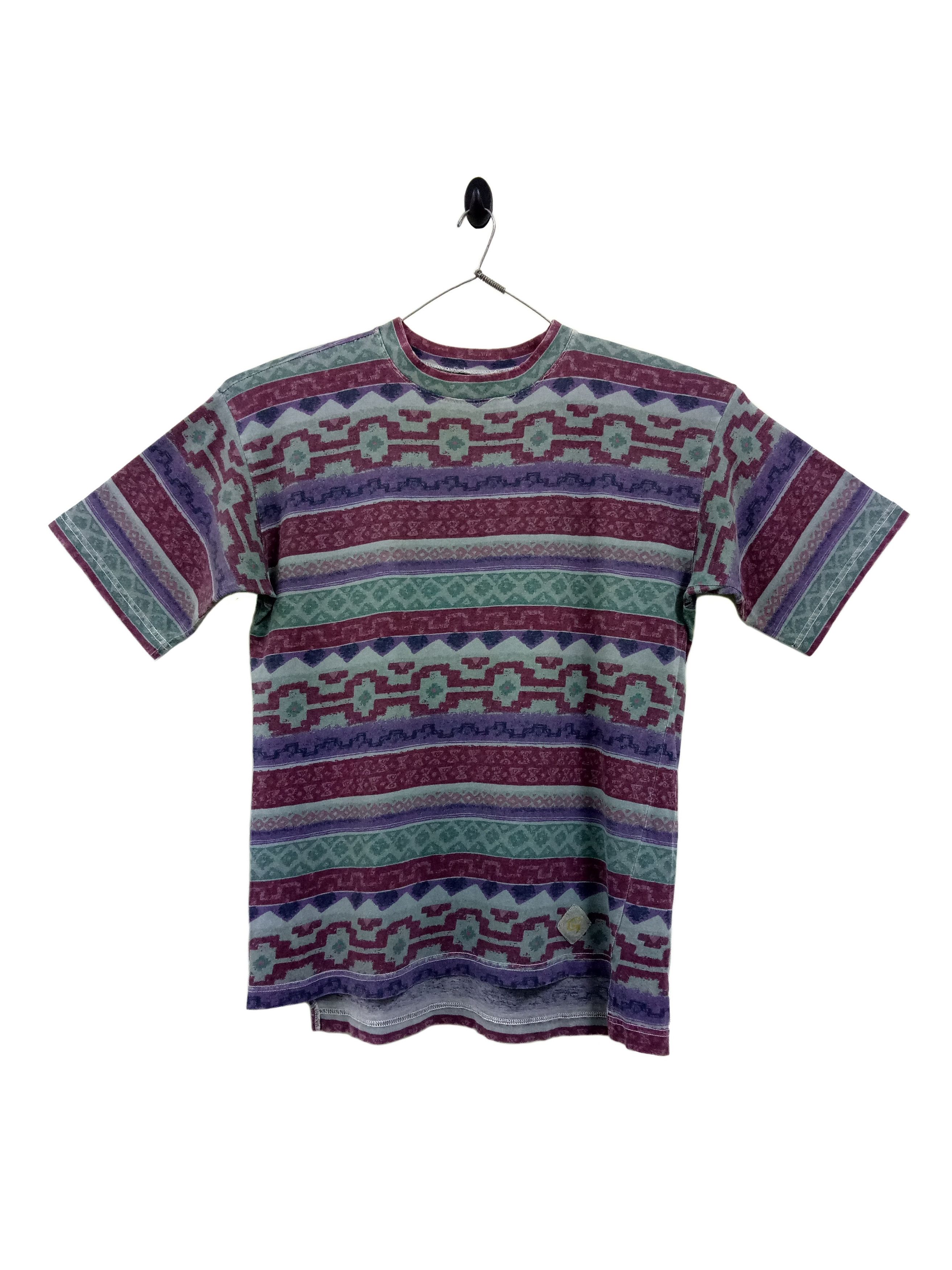 Vintage Gramicci Made In U S A Tribal Aztec Art Tee