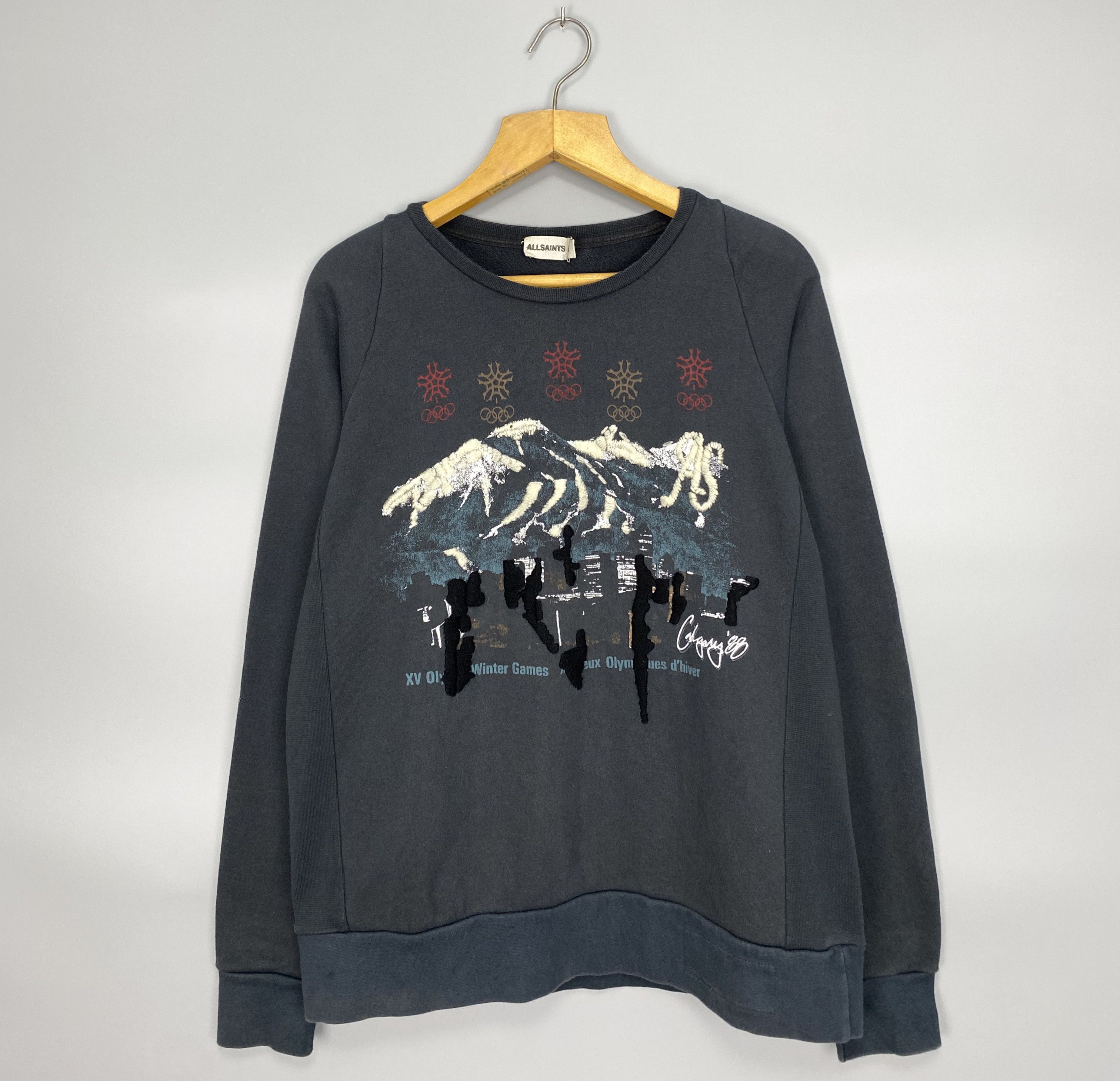 Japanese Brand Allsaints Xv Olympic Winter Games Vintage Printed Sweatshirt T-Shirts, Hoodie | FlexRushtees.com