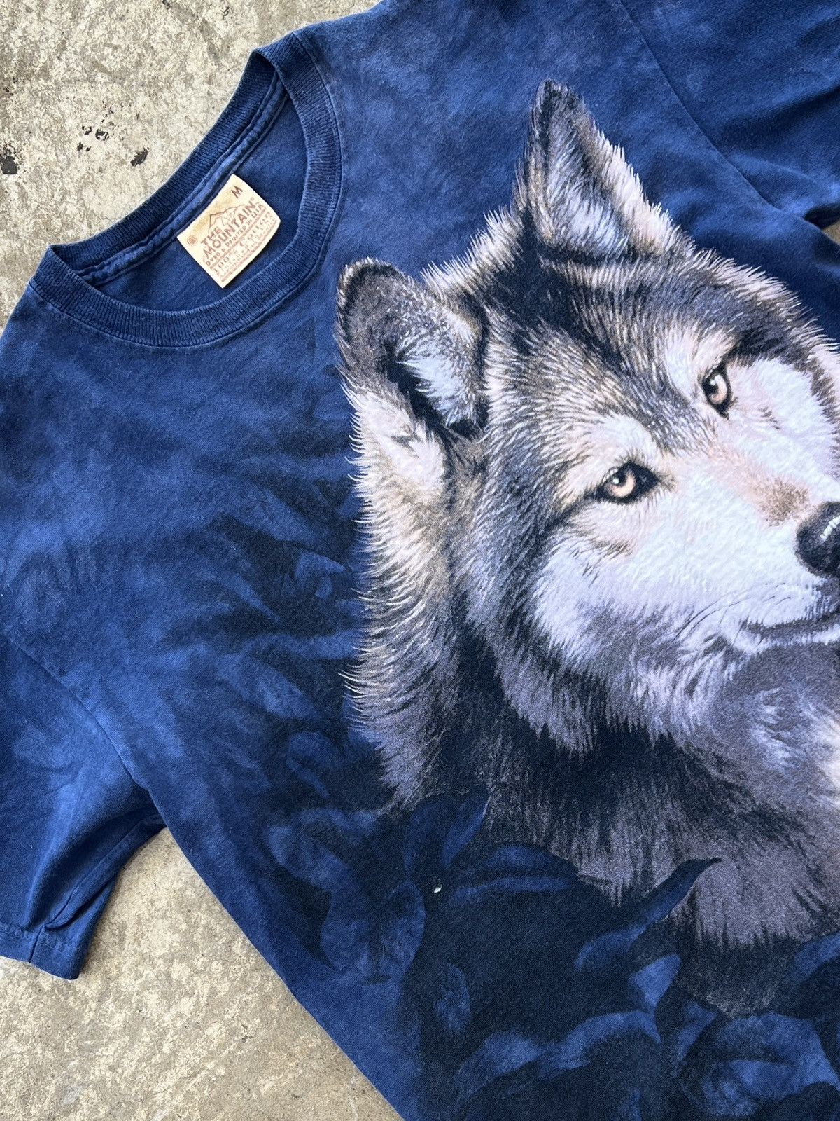 Vintage Wolf Tie Dye Nature The Mountain Tee Medium