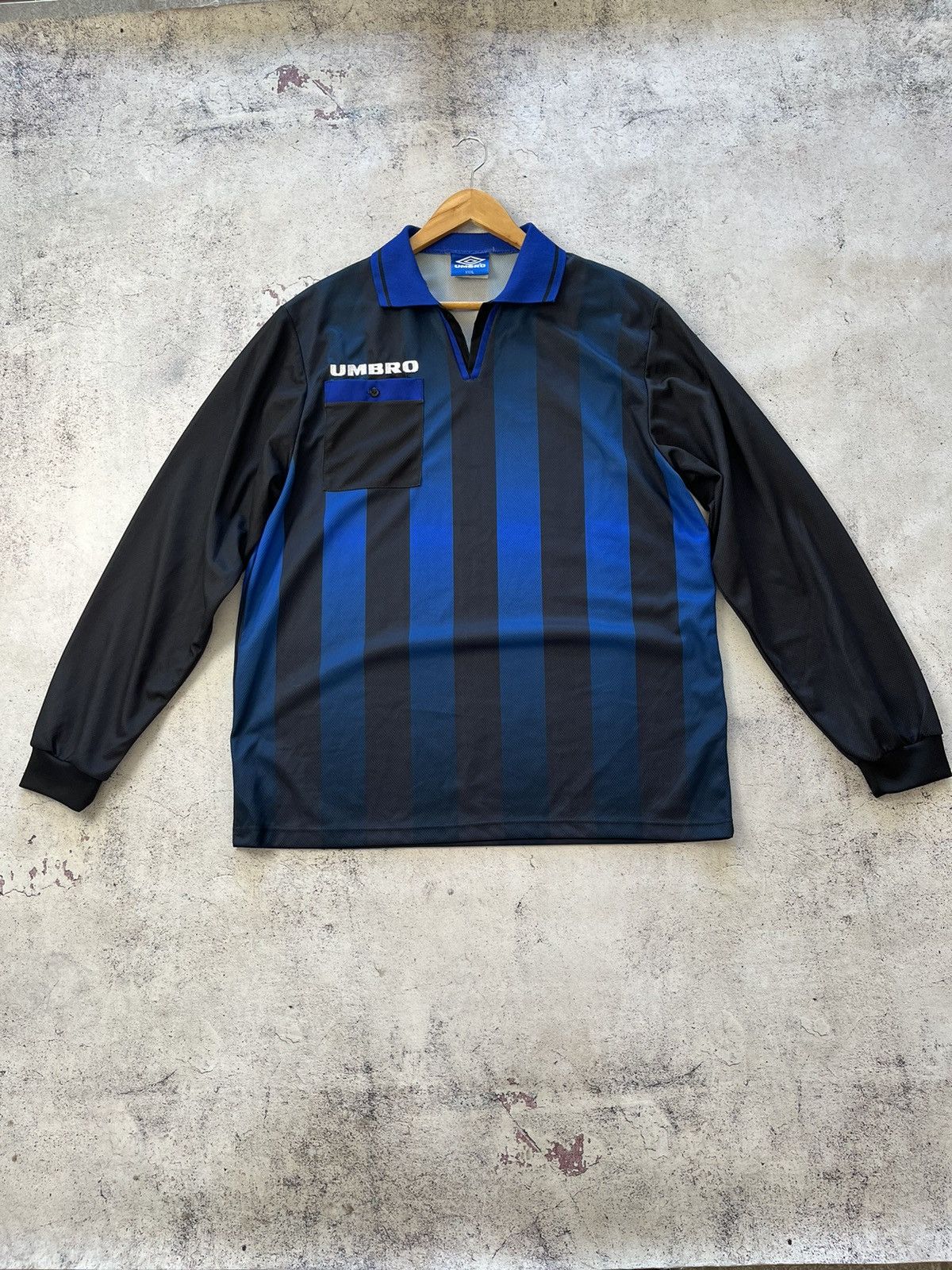 Umbro Vintage Long Sleeve Soccer Jersey Made In England Xxxl