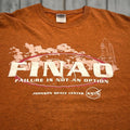 Vintage Johnson Nasa T Shirt Men Xl Short Sleeve Crew Neck Orange Graphic Print Failure Is Not