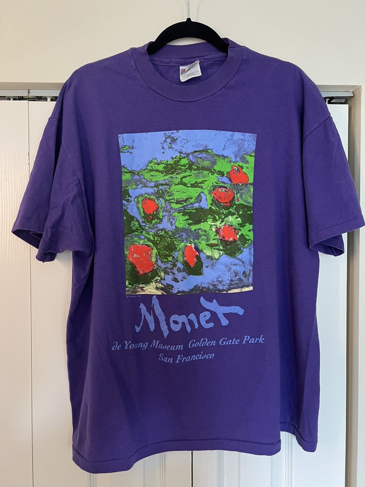 Vintage 1995 De Young Museum Monet Hanes Beefy Tee Hoodie, Sweatshirt | FlexRushtees.com