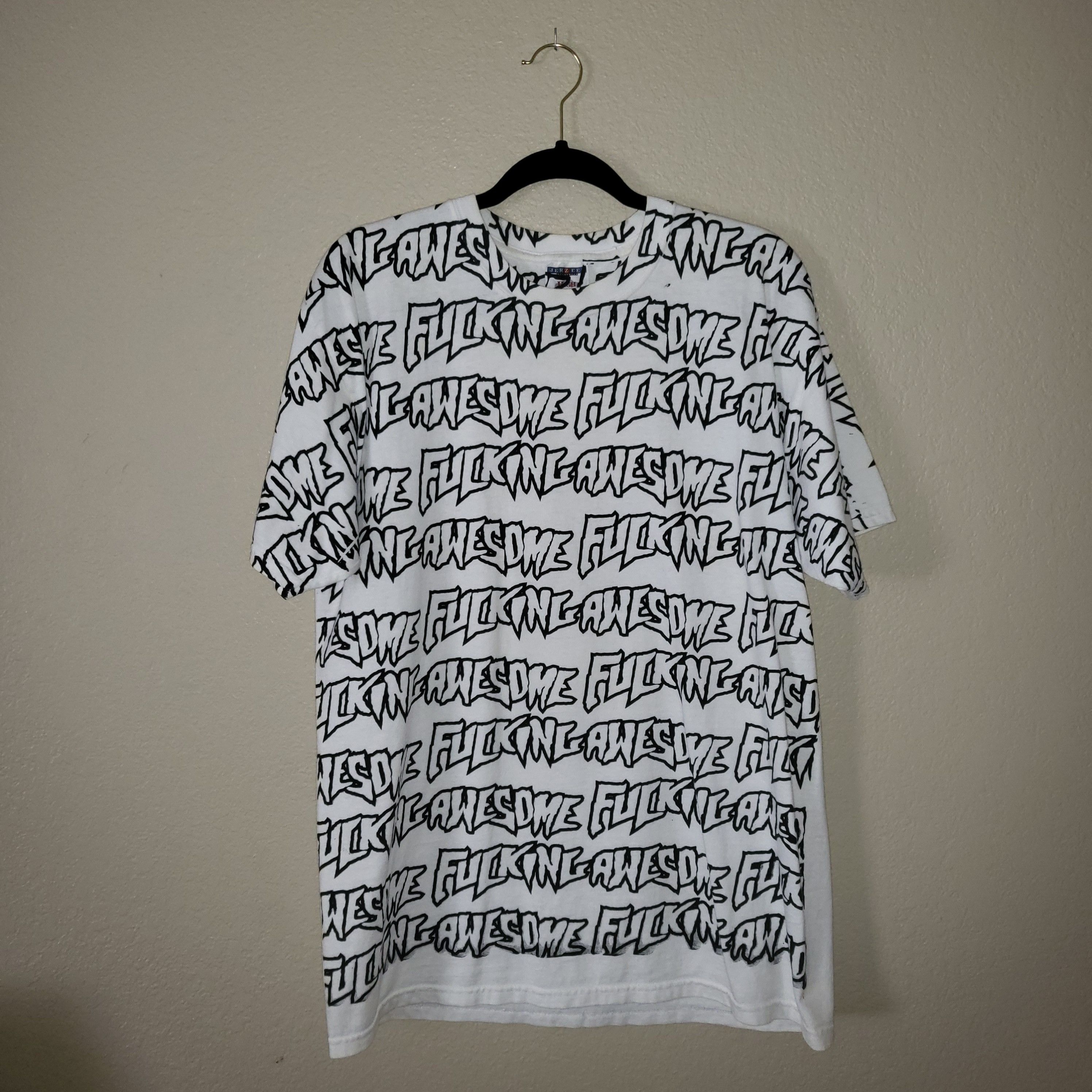 Fucking Awesome 2011 Sample All Over Logo Tee Hoodie, Sweatshirt | FlexRushtees.com