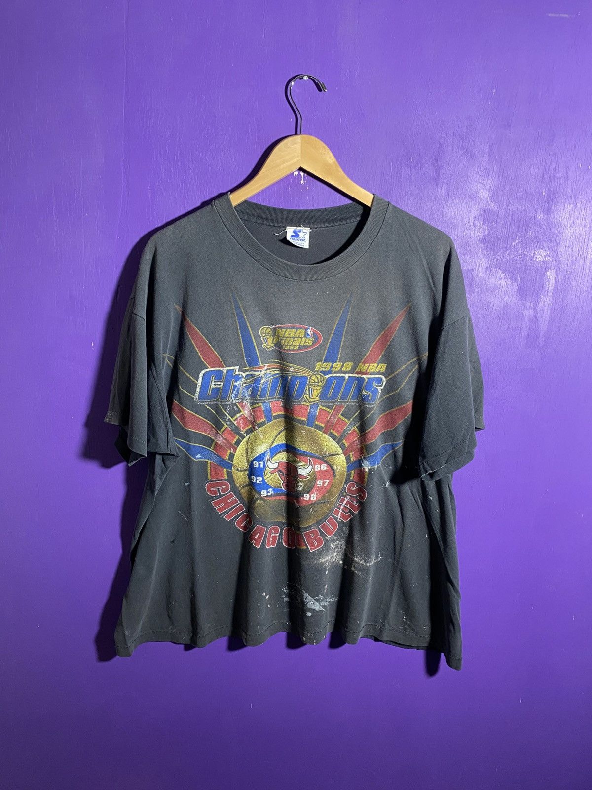Starter X Vintage Vintage 1998 Starter Chicago Bulls Champs T Shirt