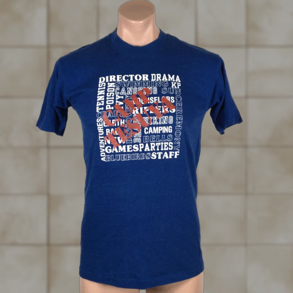 Sheen Vtg Velva Sheen T Shirt Graphic Tee Mens 70s Blue Paper Thin Grunge Hipster Usa Made L